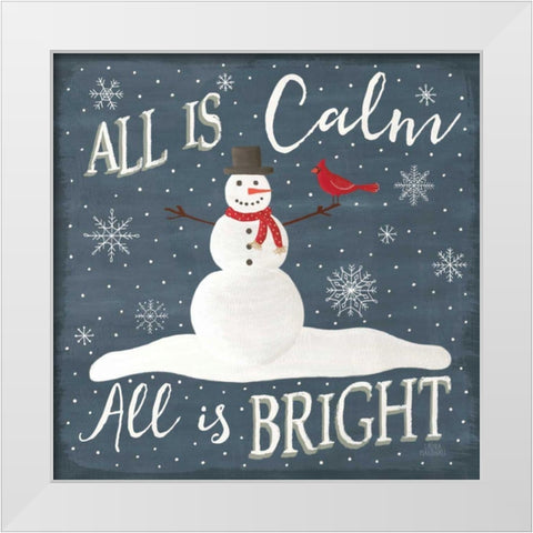 Christmas Cheer IV White Modern Wood Framed Art Print by Marshall, Laura
