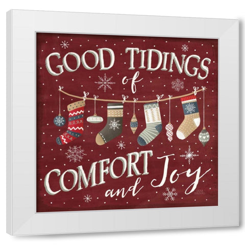 Christmas Cheer VI White Modern Wood Framed Art Print by Marshall, Laura