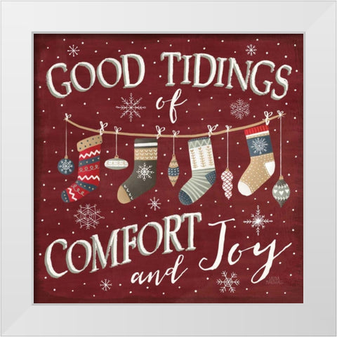 Christmas Cheer VI White Modern Wood Framed Art Print by Marshall, Laura