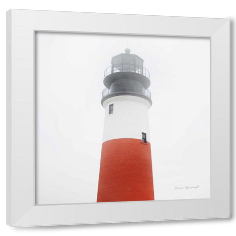 Sankaty Head Light White Modern Wood Framed Art Print by Marshall, Laura
