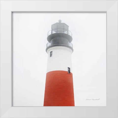 Sankaty Head Light White Modern Wood Framed Art Print by Marshall, Laura