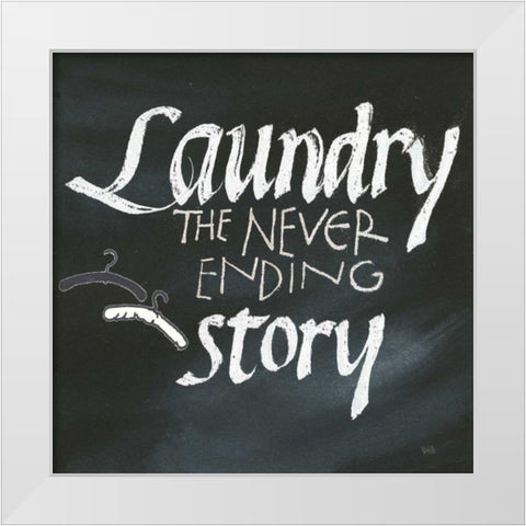 Laundry Room II White Modern Wood Framed Art Print by Paschke, Chris