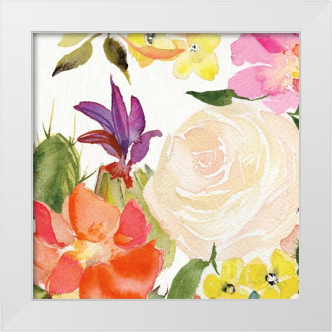 Desert Rose I White Modern Wood Framed Art Print by Rice, Kristy