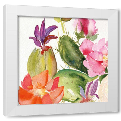 Desert Rose II White Modern Wood Framed Art Print by Rice, Kristy