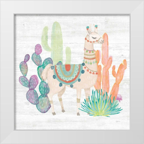 Lovely Llamas II White Modern Wood Framed Art Print by Urban, Mary