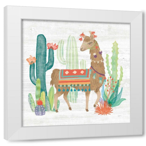 Lovely Llamas III White Modern Wood Framed Art Print by Urban, Mary