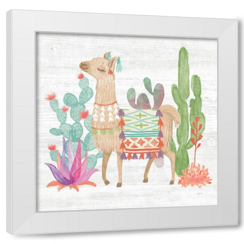 Lovely Llamas IV White Modern Wood Framed Art Print by Urban, Mary