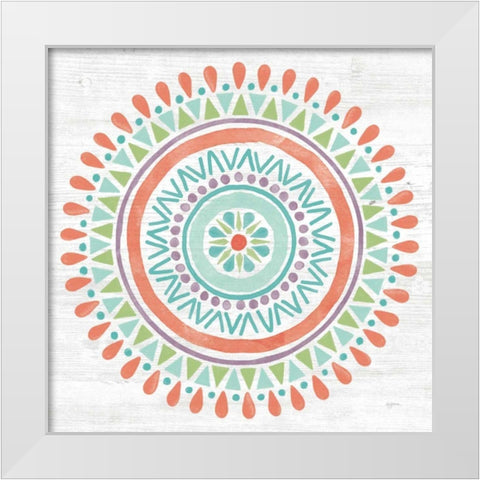 Lovely Llamas Mandala I White Modern Wood Framed Art Print by Urban, Mary