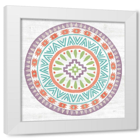 Lovely Llamas Mandala II White Modern Wood Framed Art Print by Urban, Mary