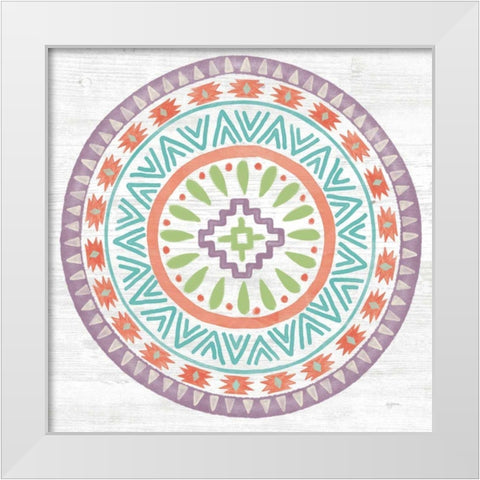 Lovely Llamas Mandala II White Modern Wood Framed Art Print by Urban, Mary