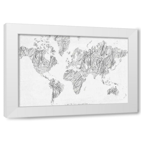 World on a String Neutral White Modern Wood Framed Art Print by Rhue, Piper