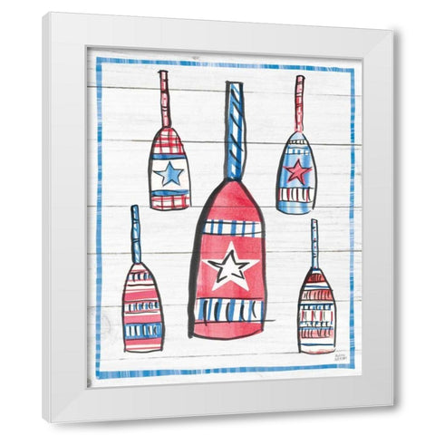 Coastal Americana III Shiplap White Modern Wood Framed Art Print by Averinos, Melissa