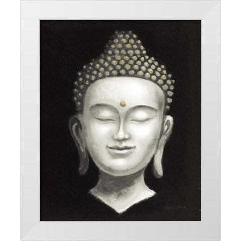 Serene Buddha II White Gold White Modern Wood Framed Art Print by McBride, Naomi