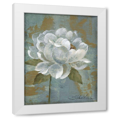 Peony TIle I - Wag White Modern Wood Framed Art Print by Vassileva, Silvia