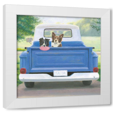 Play Day White Modern Wood Framed Art Print by Wiens, James