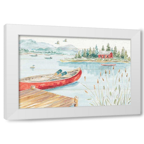 Lake Moments I White Modern Wood Framed Art Print by Brissonnet, Daphne