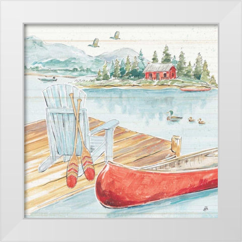 Lake Moments III White Modern Wood Framed Art Print by Brissonnet, Daphne