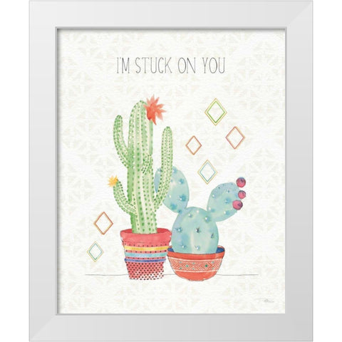 Sweet Succulents II White Modern Wood Framed Art Print by Pela Studio