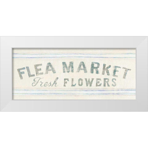 Floursack Florals XII Crop White Modern Wood Framed Art Print by Nai, Danhui