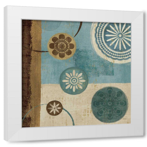 New Generation Blue II White Modern Wood Framed Art Print by Charron, Veronique