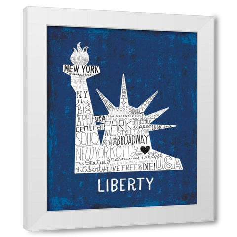 Iconic NYC II White Modern Wood Framed Art Print by Mullan, Michael