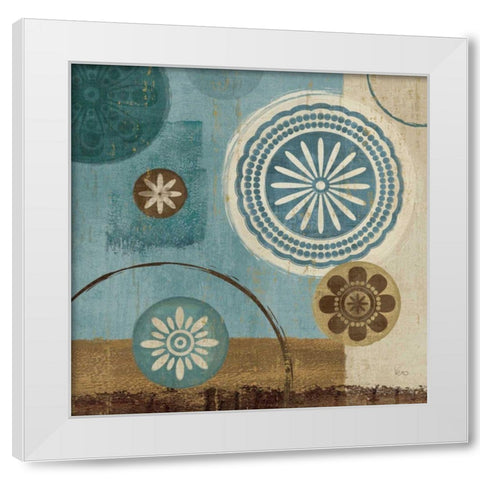 New Generation Blue III White Modern Wood Framed Art Print by Charron, Veronique
