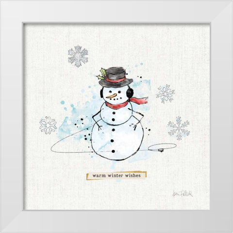 Thoughtfully Frozen V White Modern Wood Framed Art Print by Pertiet, Katie
