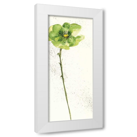 Mint Poppies I Crop White Modern Wood Framed Art Print by Paschke, Chris
