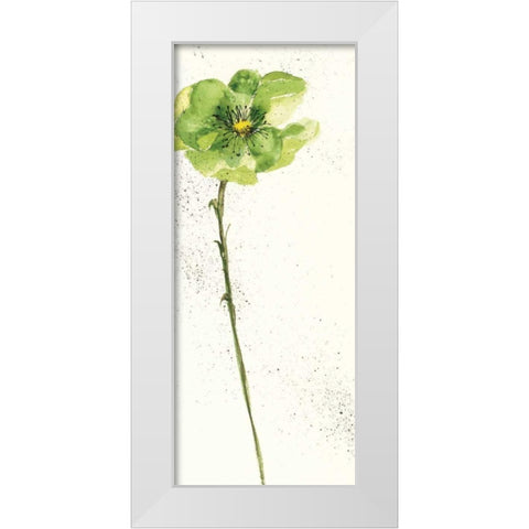 Mint Poppies I Crop White Modern Wood Framed Art Print by Paschke, Chris