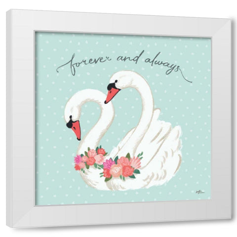 Swan Lake VI Mint White Modern Wood Framed Art Print by Penner, Janelle