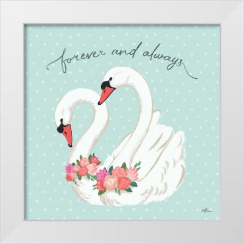 Swan Lake VI Mint White Modern Wood Framed Art Print by Penner, Janelle