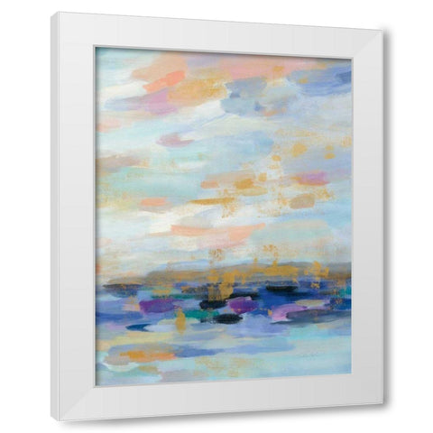 Golden Sunrise III White Modern Wood Framed Art Print by Vassileva, Silvia