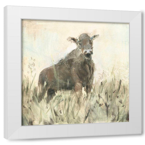 The Grazer Neutral White Modern Wood Framed Art Print by Schlabach, Sue