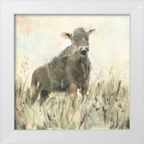 The Grazer Neutral White Modern Wood Framed Art Print by Schlabach, Sue