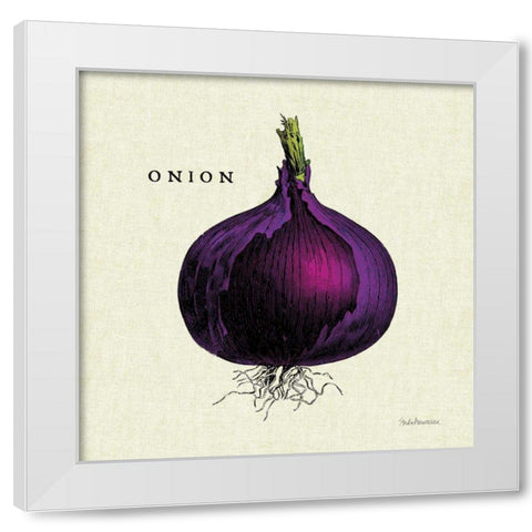 Linen Vegetable III v2 White Modern Wood Framed Art Print by Studio Mousseau