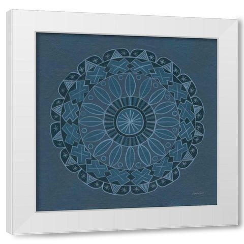 Adire II White Modern Wood Framed Art Print by Lovell, Kathrine