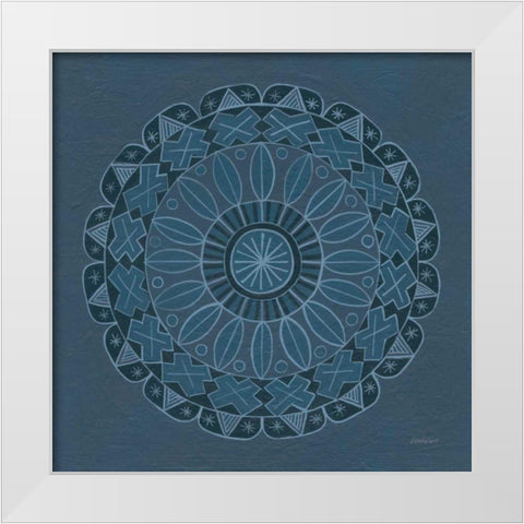 Adire II White Modern Wood Framed Art Print by Lovell, Kathrine