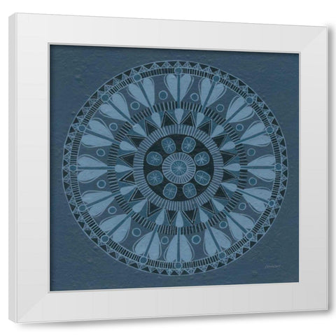 Adire III White Modern Wood Framed Art Print by Lovell, Kathrine