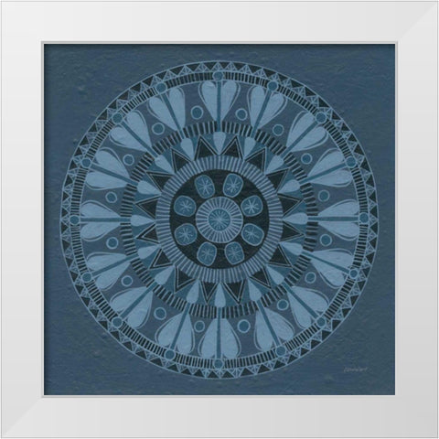 Adire III White Modern Wood Framed Art Print by Lovell, Kathrine
