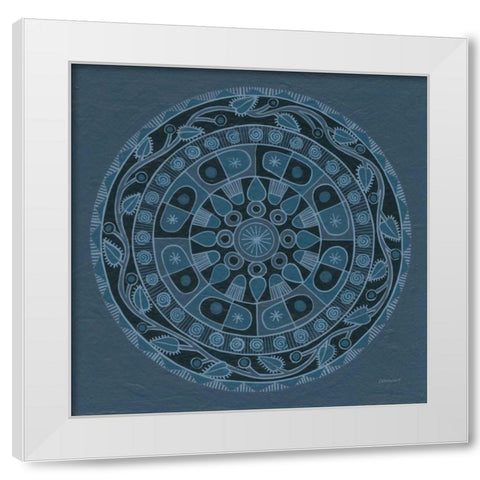 Adire IV White Modern Wood Framed Art Print by Lovell, Kathrine