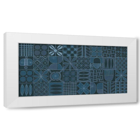 Adire VI White Modern Wood Framed Art Print by Lovell, Kathrine