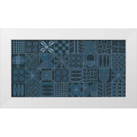 Adire VI White Modern Wood Framed Art Print by Lovell, Kathrine