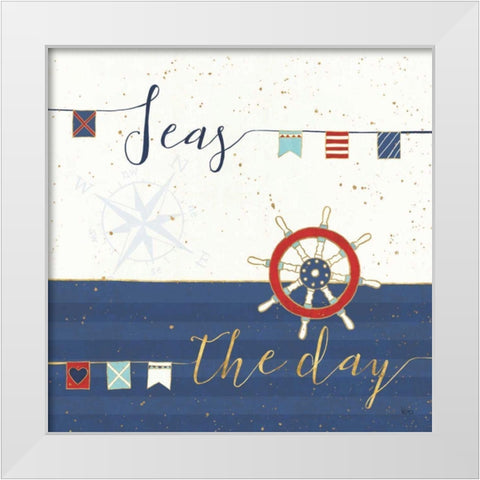 Underlined Nautical III White Modern Wood Framed Art Print by Charron, Veronique