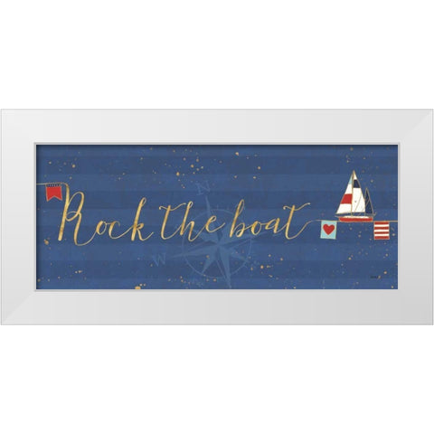 Underlined Nautical VII White Modern Wood Framed Art Print by Charron, Veronique