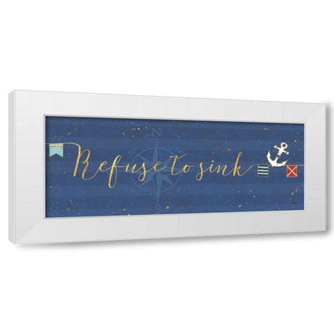 Underlined Nautical VIII White Modern Wood Framed Art Print by Charron, Veronique