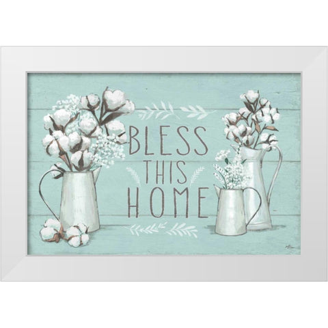 Blessed I Mint White Modern Wood Framed Art Print by Penner, Janelle