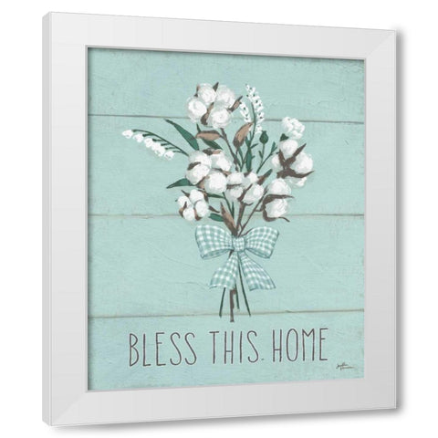 Blessed II Mint White Modern Wood Framed Art Print by Penner, Janelle