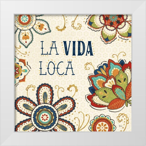 La Vida Loca II White Modern Wood Framed Art Print by Charron, Veronique