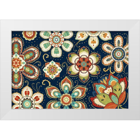 La Vida Loca I Blue White Modern Wood Framed Art Print by Charron, Veronique