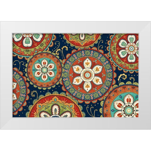 La Vida Loca IX Blue White Modern Wood Framed Art Print by Charron, Veronique